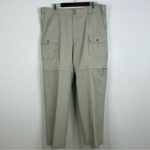 Vintage Tilley Convertible Pants Mens 40 x 31 Beige Cargo Shorts Camping Travel